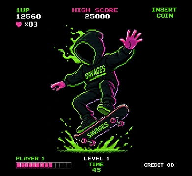 Savages Run — schermata arcade